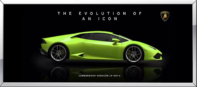 lenticular-billboard evolution of an iconic car model, showcasing a lenticular image that gives the impression of depth and motion to highlight the vehicle's sleek green design
