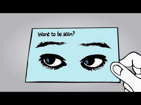 Lenticular Postcards: Woman holding a postcard with a changing image effect showcasing numbers and symbols